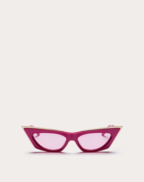 Red Valentino V - GOLDCUT I OCCHIALE IN ROBUSTO ACETATO SCOLPITO CON INSERTI IN TITANIO