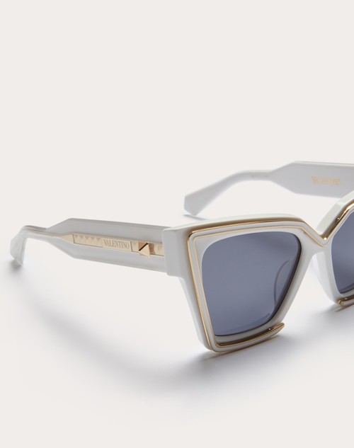 Red Valentino V - GRACE OCCHIALE CAT-EYE OVERSIZE IN ACETATO CON DETTAGLI IN TITANIO