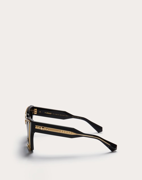 Red Valentino V - GRACE OCCHIALE CAT-EYE OVERSIZE IN ACETATO CON DETTAGLI IN TITANIO