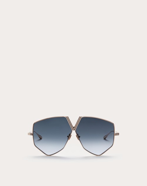 Red Valentino V - HEXAGON OCCHIALE PILOT OVERSIZE IN TITANIO
