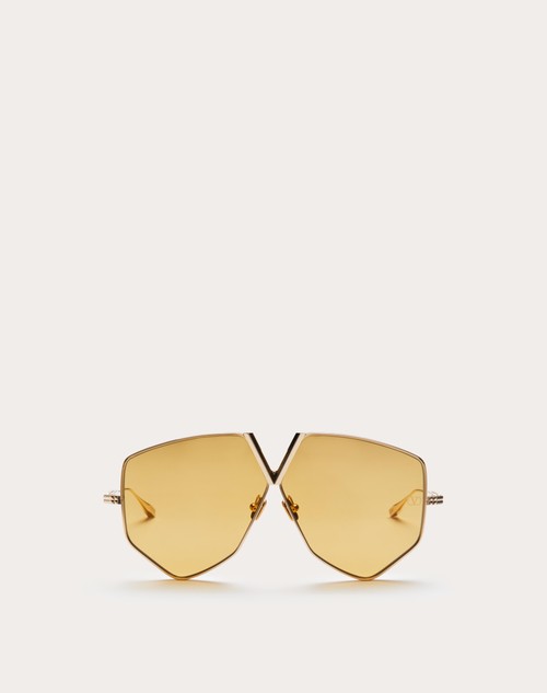 Red Valentino V - HEXAGON OCCHIALE PILOT OVERSIZE IN TITANIO