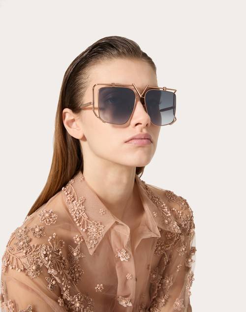 Red Valentino V - LIGHT OCCHIALE SQUADRATO OVERSIZE IN TITANIO