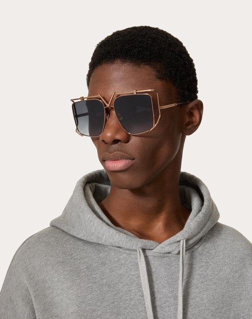 Red Valentino V - LIGHT OCCHIALE SQUADRATO OVERSIZE IN TITANIO