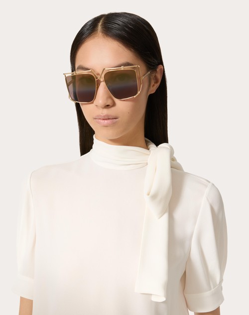 Red Valentino V - LIGHT OCCHIALE SQUADRATO OVERSIZE IN TITANIO