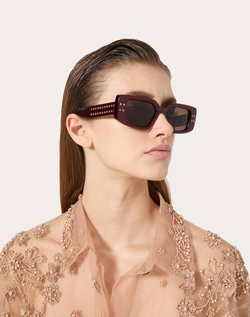 Red Valentino V - OCCHIALE DA SOLE RETTANGOLARE IN ACETATO