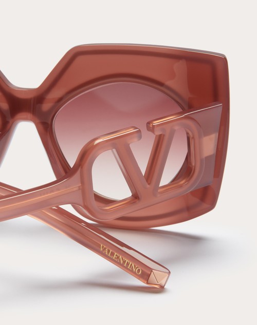 Red Valentino V - SOUL OCCHIALE A FARFALLA SQUADRATO OVERSIZE IN ACETATO