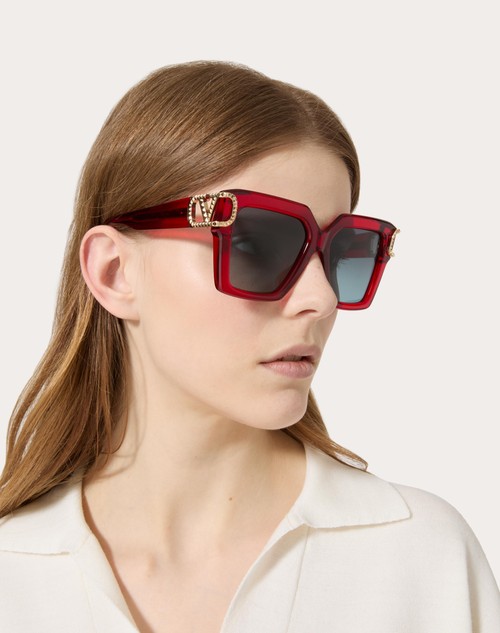 Red Valentino V-UNO OCCHIALE OVERSIZE A FARFALLA IN ACETATO