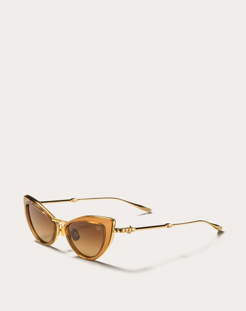 Red Valentino VIII - OCCHIALE DA SOLE CAT-EYE IN TITANIO E ACETATO CON STUD