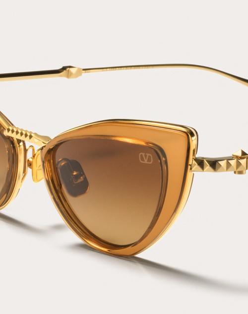Red Valentino VIII - OCCHIALE DA SOLE CAT-EYE IN TITANIO E ACETATO CON STUD
