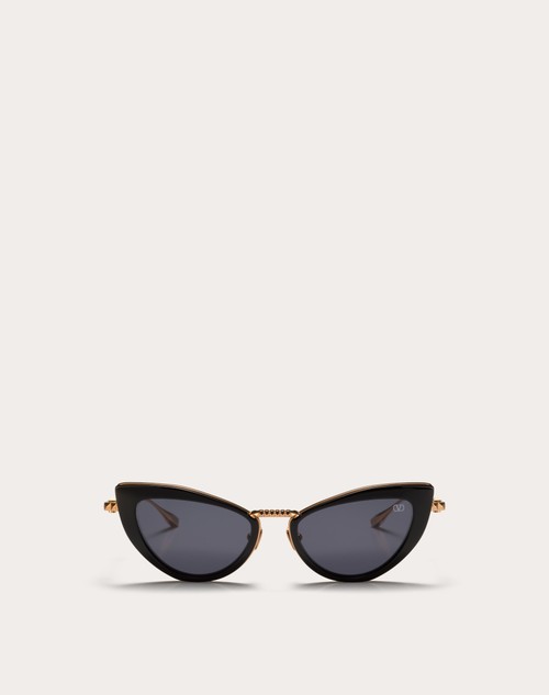Red Valentino VIII - OCCHIALE DA SOLE CAT-EYE IN TITANIO E ACETATO CON STUD