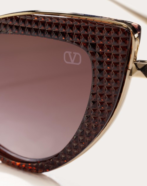 Red Valentino VIII - OCCHIALE DA SOLE CAT-EYE IN TITANIO E POLIAMMIDE CON STUD