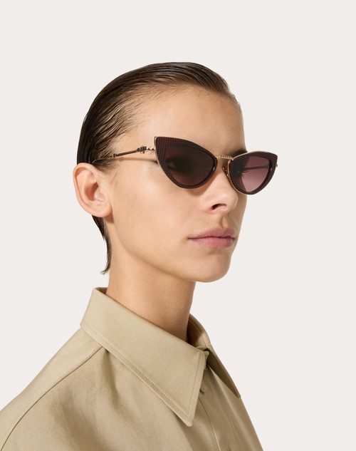 Red Valentino VIII - OCCHIALE DA SOLE CAT-EYE IN TITANIO E POLIAMMIDE CON STUD