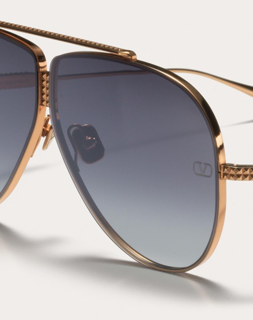 Red Valentino XVI - OCCHIALE PILOT IN TITANIO CON STUD