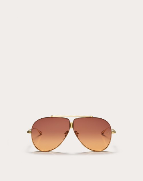 Red Valentino XVI - OCCHIALE PILOT IN TITANIO CON STUD