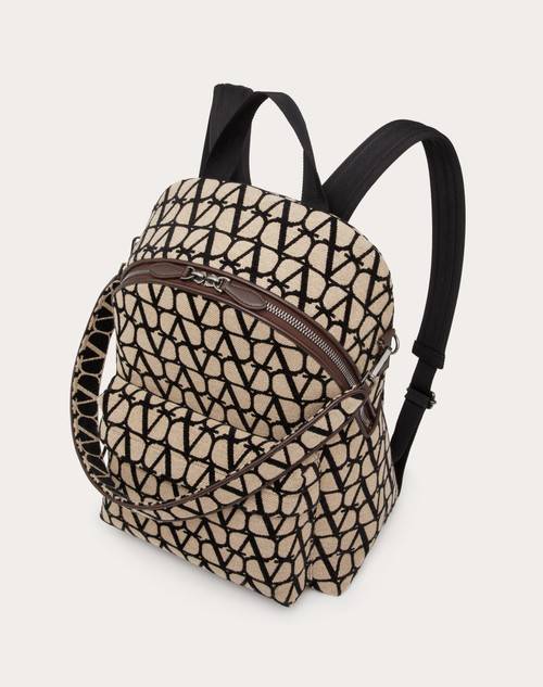 Red Valentino ZAINO TOILE ICONOGRAPHE IN TOILE ICONOGRAPHE CON DETTAGLI IN PELLE