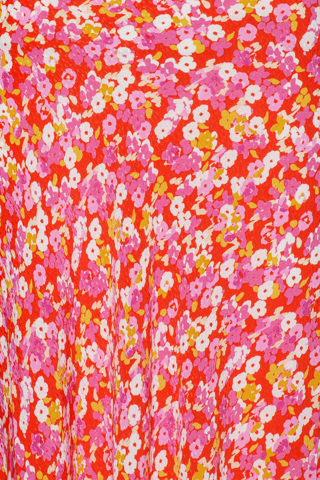 Reina Olga Jacquard Midi Strap Dress