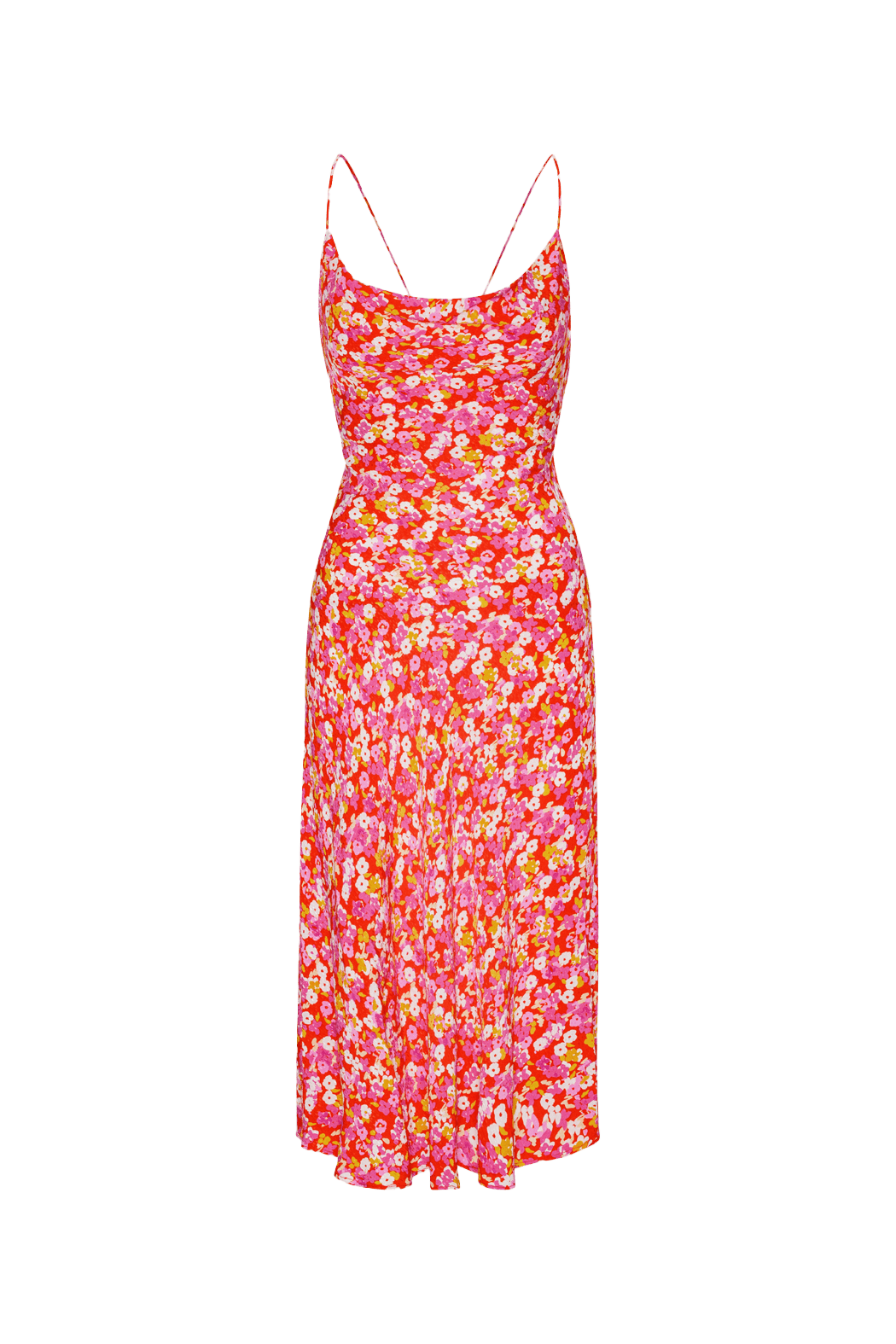 Reina Olga Jacquard Midi Strap Dress