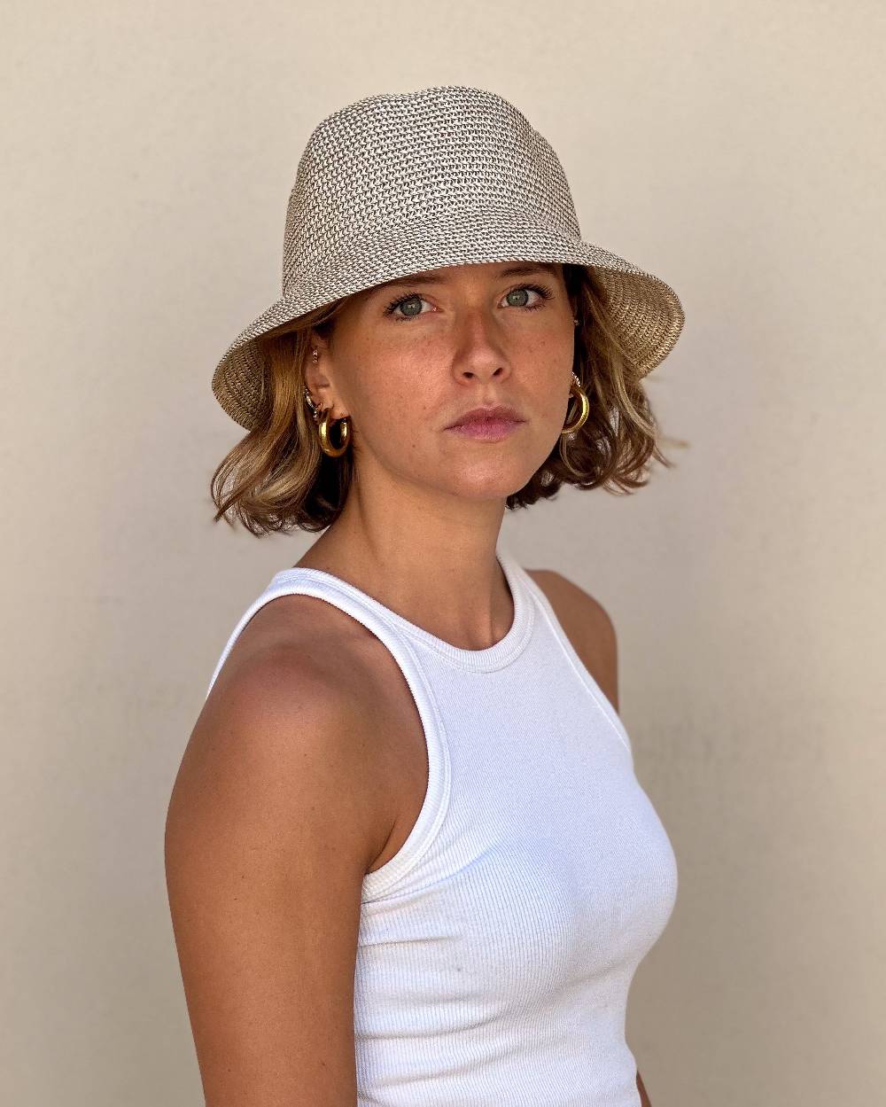 Reinhard Plank BUCKET STRAW NATURAL