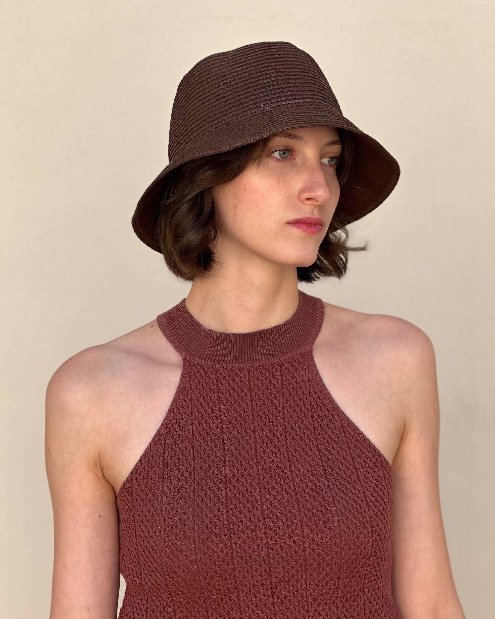 Reinhard Plank BUCKET STRAW T BROWN