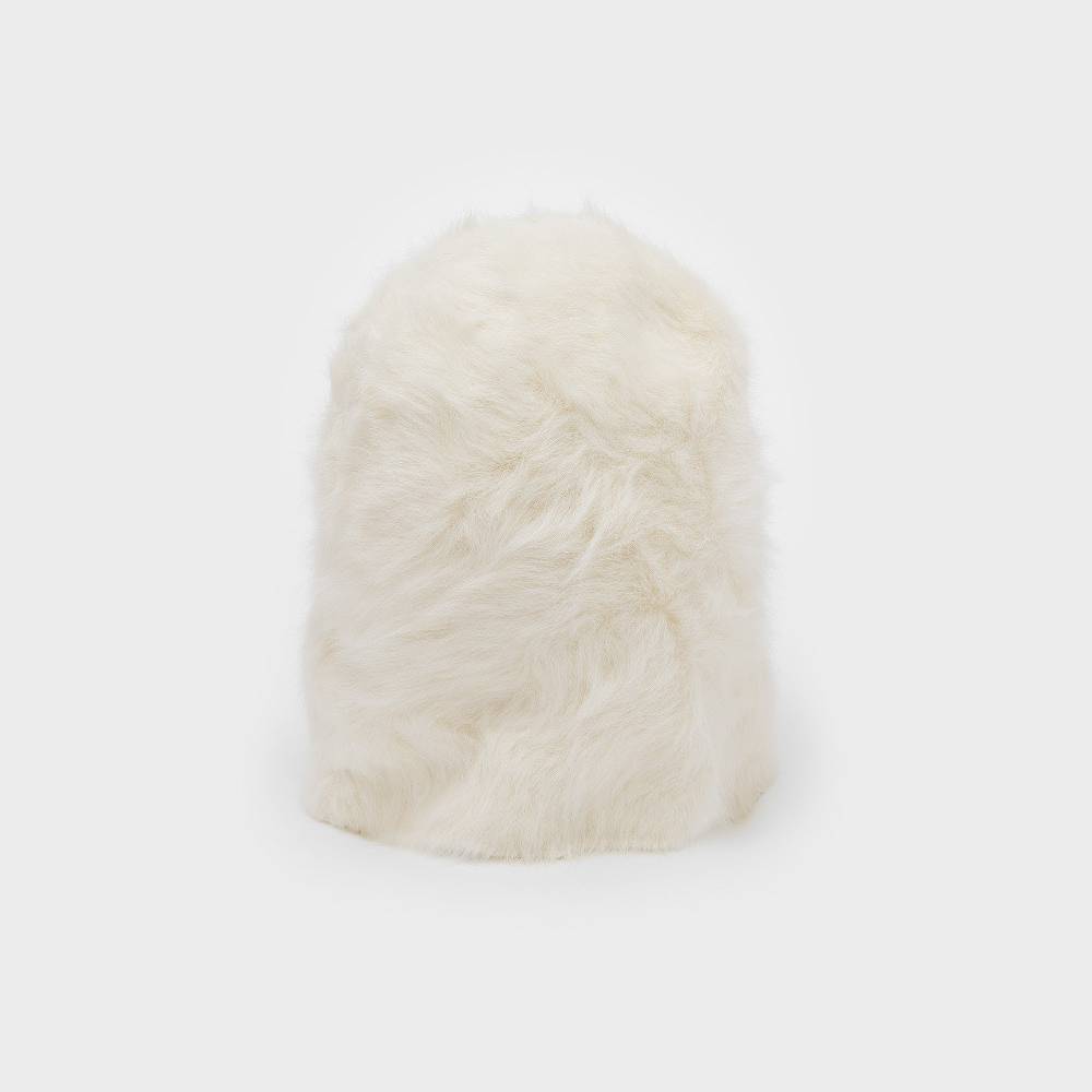 Reinhard Plank CUFFIA ANGORA BIANCA