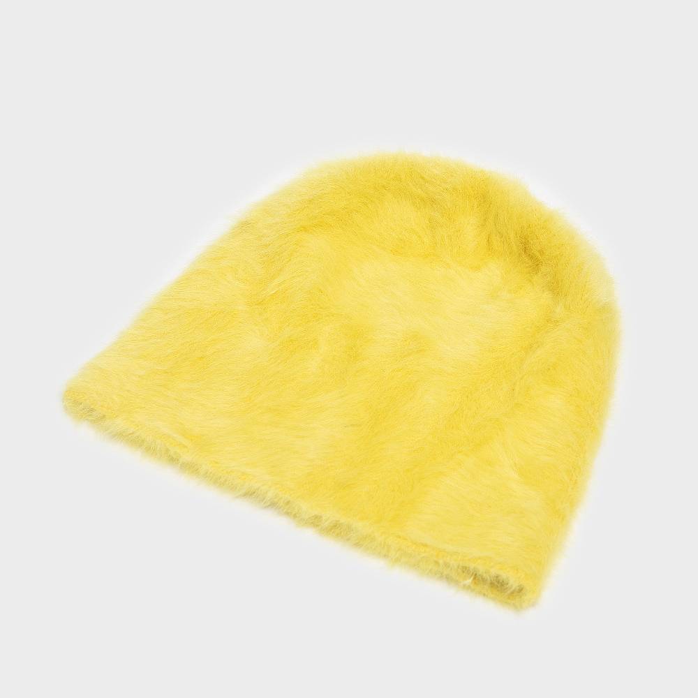 Reinhard Plank CUFFIA ANGORA GIALLA