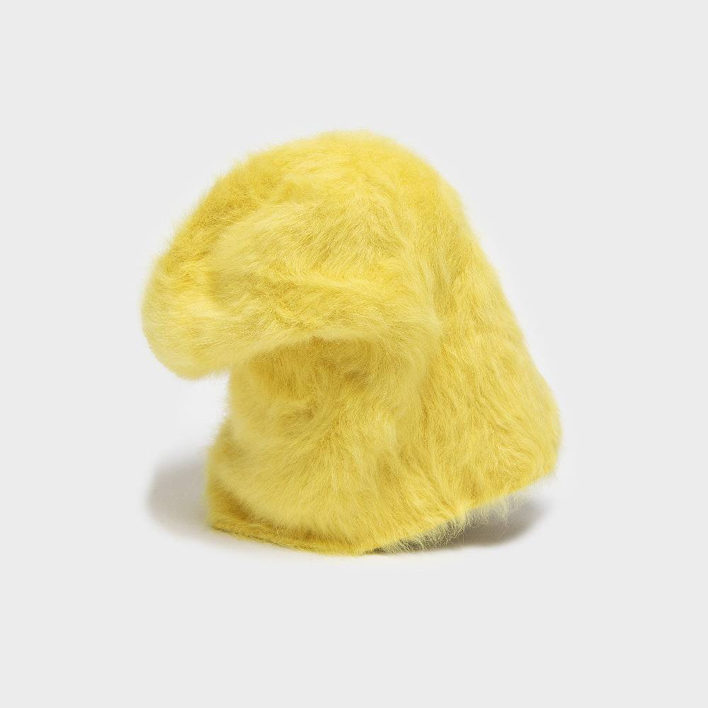 Reinhard Plank CUFFIA ANGORA GIALLA