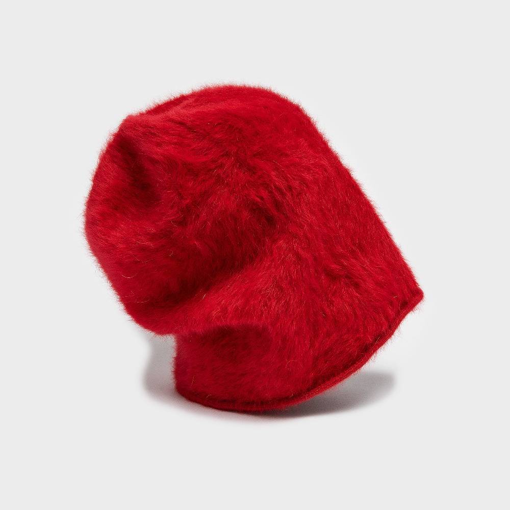 Reinhard Plank CUFFIA ANGORA ROSSA