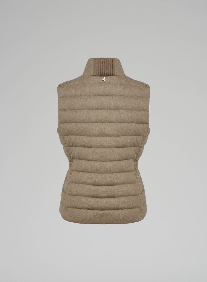 Lorena Antoniazzi GILET IMBOTTITO IN FLANELLA STRETCH