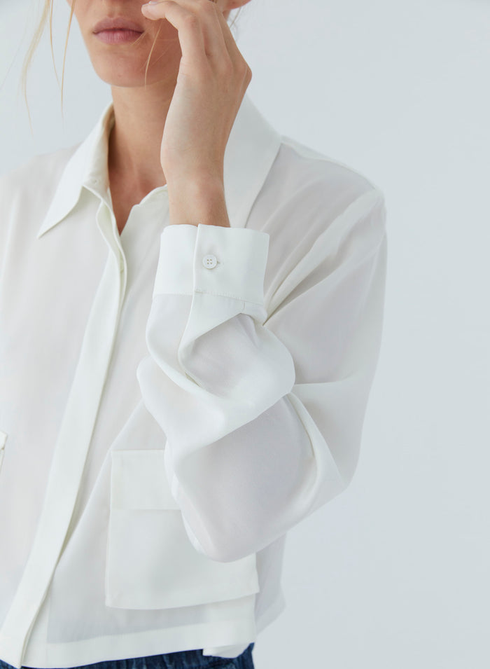 Lorena Antoniazzi BLUSA IN TWILL DI SETA