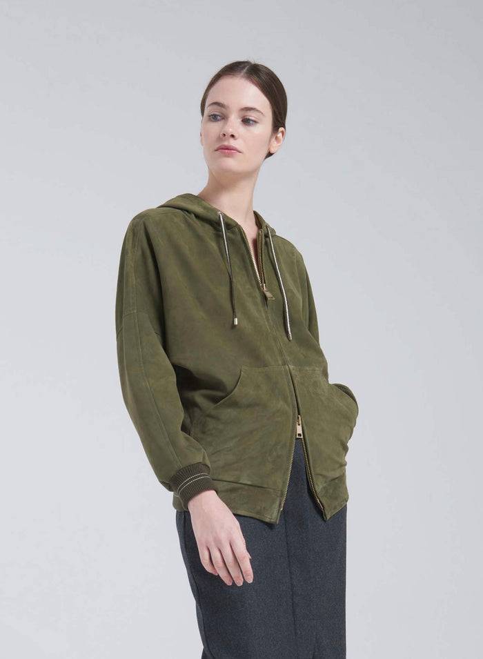 Lorena Antoniazzi BOMBER IN SUEDE