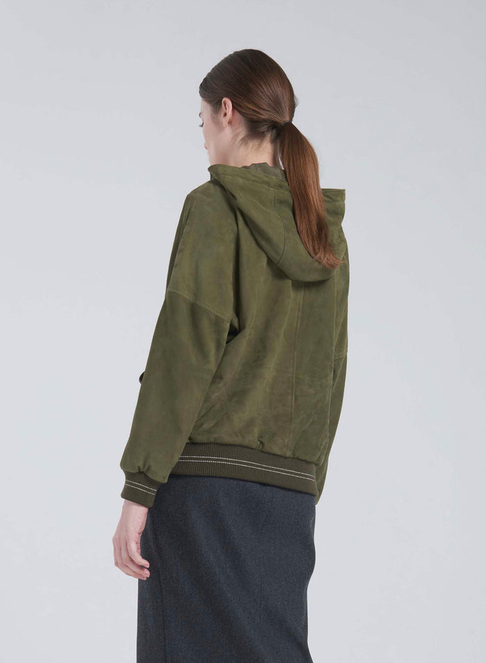 Lorena Antoniazzi BOMBER IN SUEDE