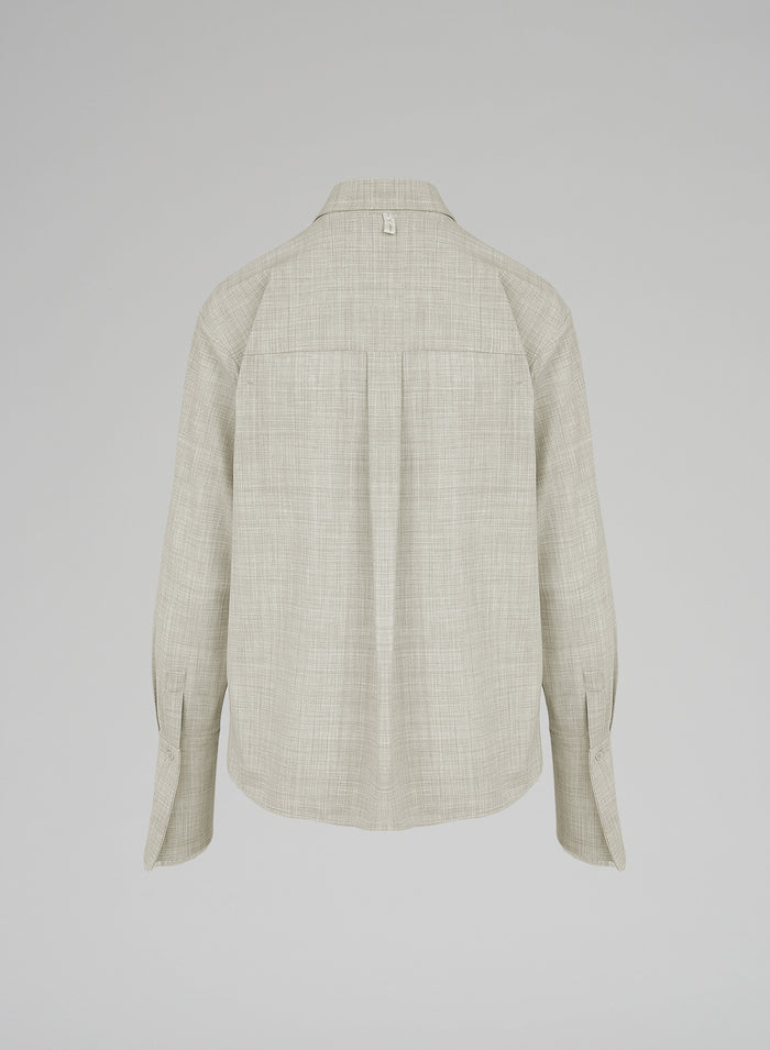 Lorena Antoniazzi CAMICIA IN LANA MELANGE