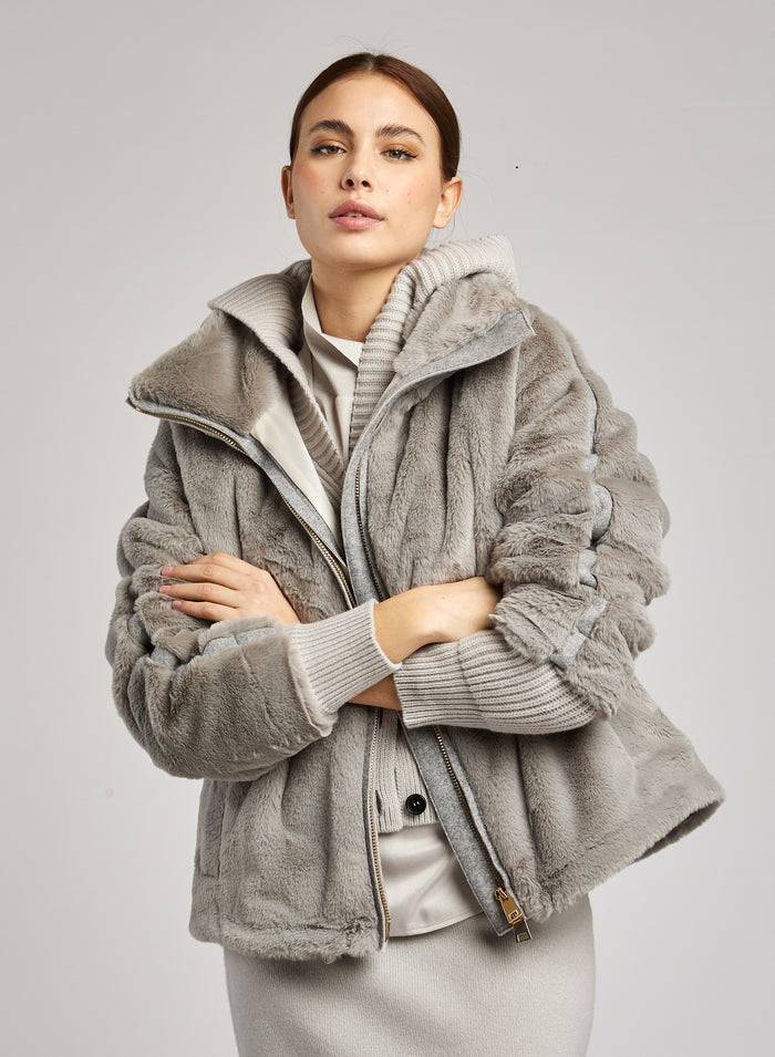 Lorena Antoniazzi CAPPOTTO IN ECOPELLICCIA