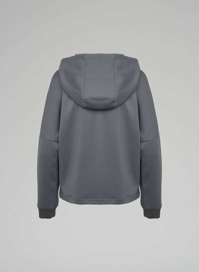 Lorena Antoniazzi FELPA CON CAPPUCCIO IN COTONE