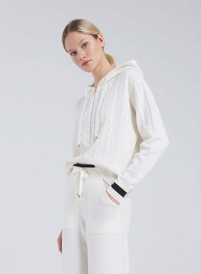 Lorena Antoniazzi FELPA IN MAGLIA A TRECCIA