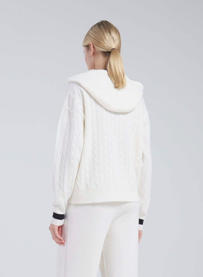 Lorena Antoniazzi FELPA IN MAGLIA A TRECCIA