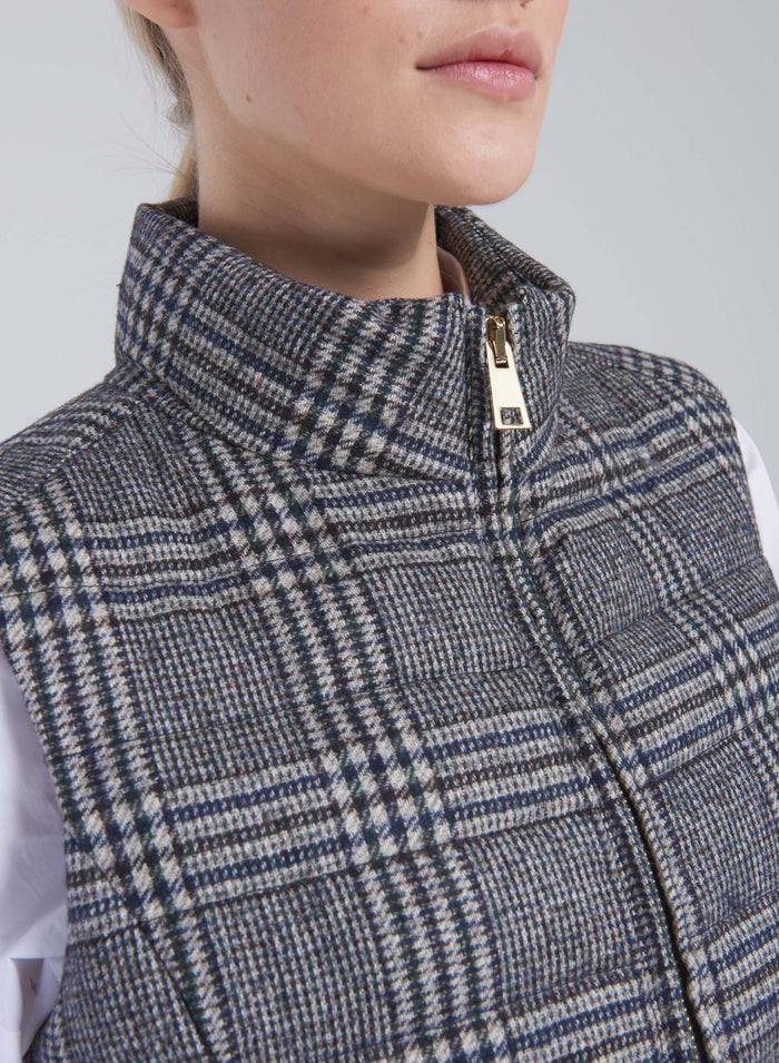 Lorena Antoniazzi GILET IMBOTTITO IN LANA E ALPACA