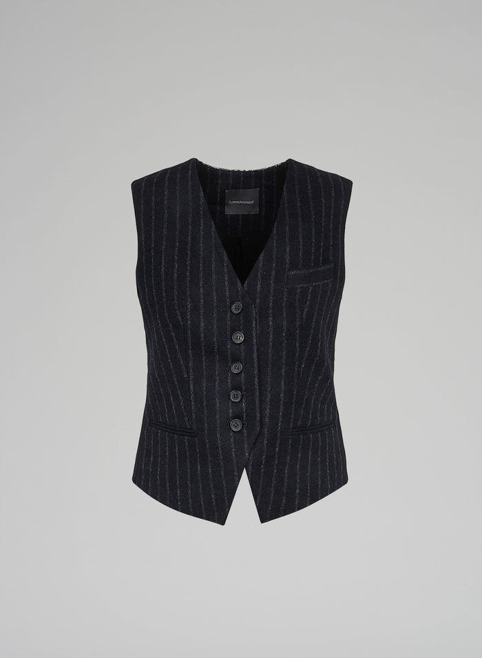 Lorena Antoniazzi GILET IN ALPACA E LANA