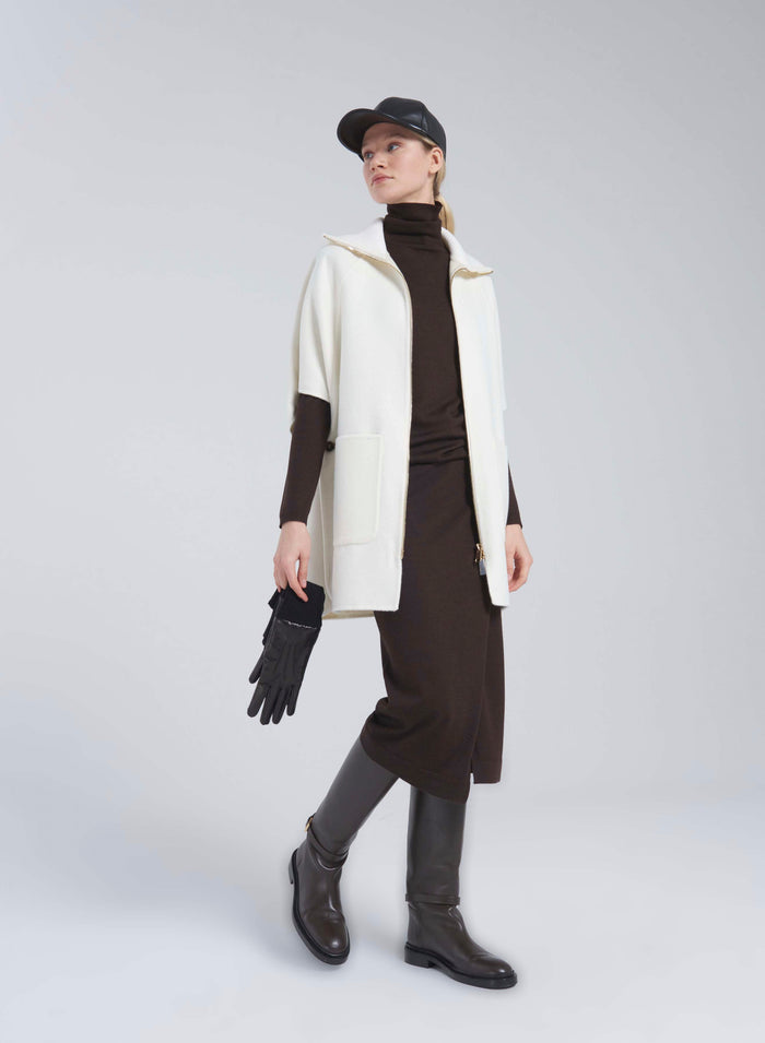 Lorena Antoniazzi GILET IN LANA E ANGORA