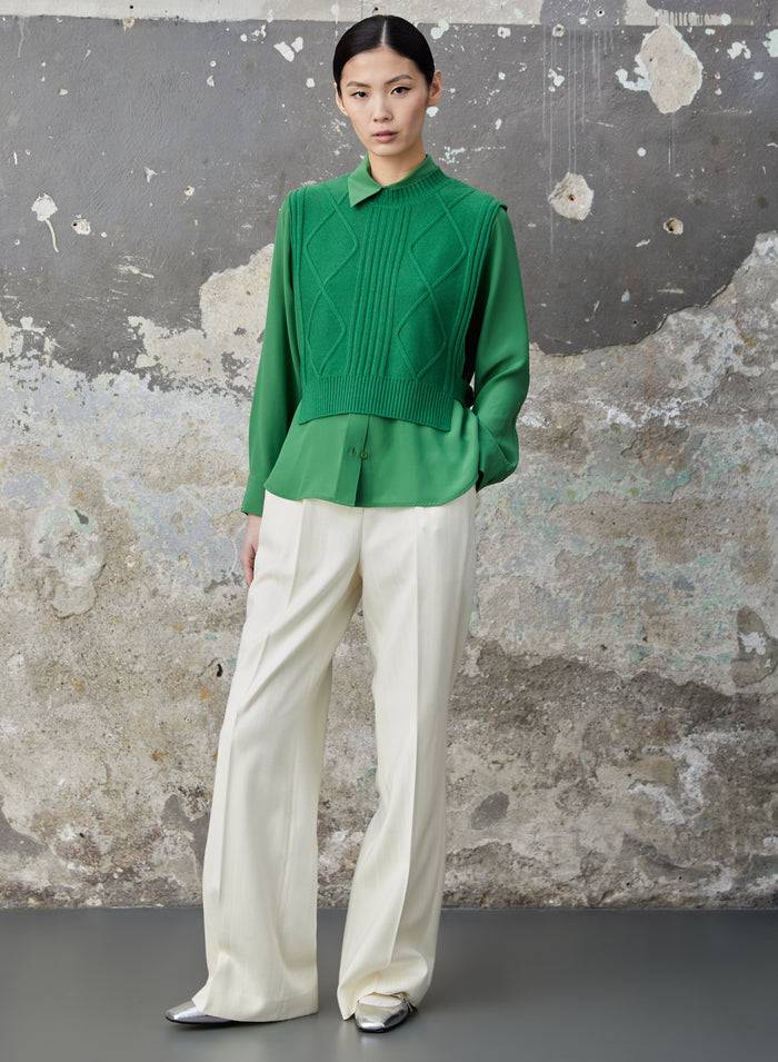 Lorena Antoniazzi GILET IN MAGLIA