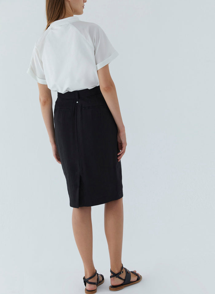 Lorena Antoniazzi GONNA IN POPELINE DI LINO