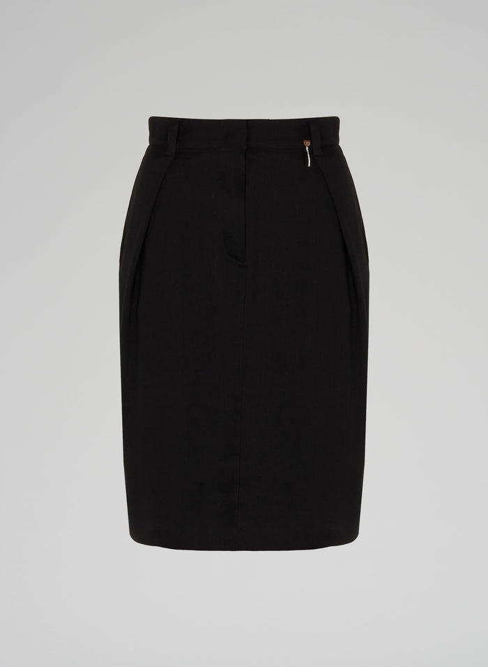 Lorena Antoniazzi GONNA IN POPELINE DI LINO