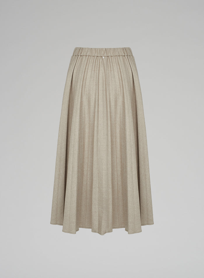 Lorena Antoniazzi GONNA MIDI IN FLANELLA PLISSÉ