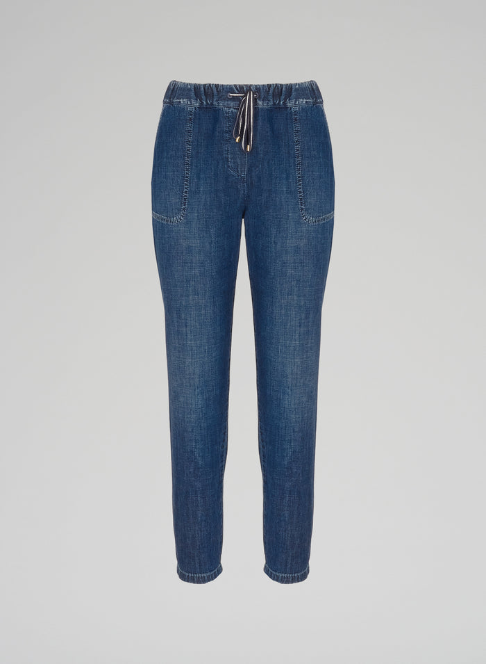 Lorena Antoniazzi JOGGERS IN DENIM