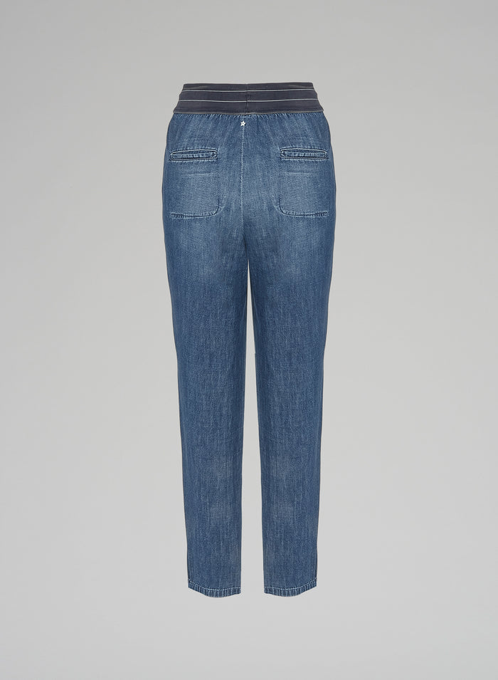 Lorena Antoniazzi JOGGERS IN DENIM