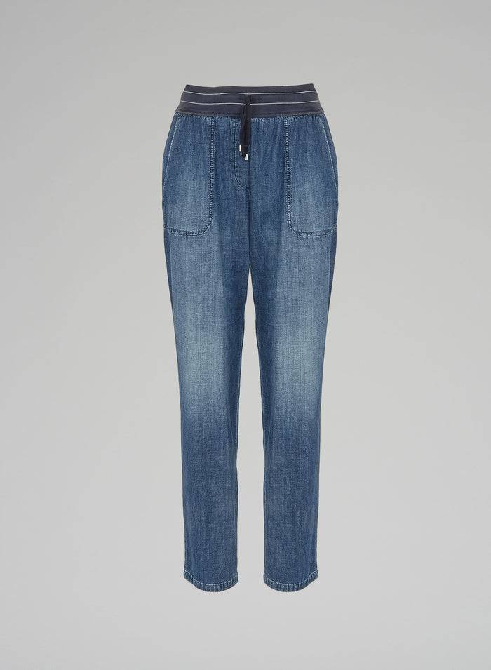 Lorena Antoniazzi JOGGERS IN DENIM