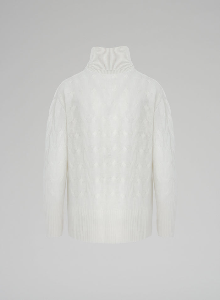 Lorena Antoniazzi MAGLIA A TRECCIA IN CASHMERE