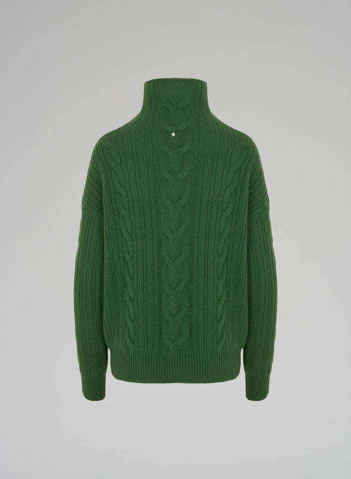 Lorena Antoniazzi MAGLIA COLLO ALTO A TRECCE