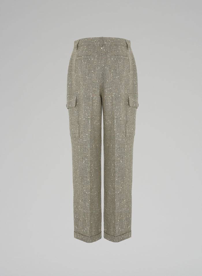 Lorena Antoniazzi PANTALONI IN CHEVRON DI LANA