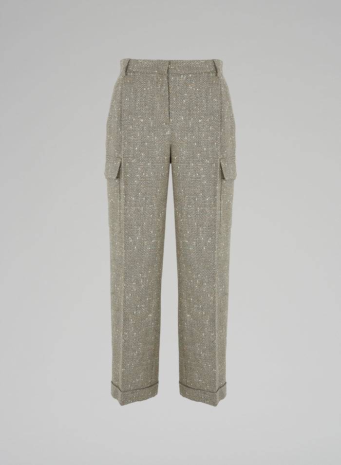 Lorena Antoniazzi PANTALONI IN CHEVRON DI LANA